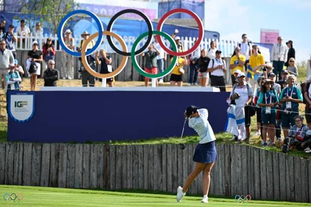 PARIS, FRANCE 20240807 Swedens Linn Grant during the womens golf competition at Le Golf National during the Summer Olympics in Paris PARIS FRANCE Olympics x10050x  Copyright: xPontusxLundahl TTx OS 2024 BORDTENNIS