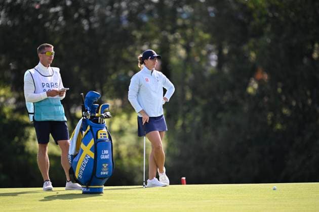 PARIS, FRANCE 20240807 Swedens Linn Grant during the womens golf competition at Le Golf National during the Summer Olympics in Paris PARIS FRANCE Olympics x10050x  Copyright: xPontusxLundahl TTx OS 2024 BORDTENNIS