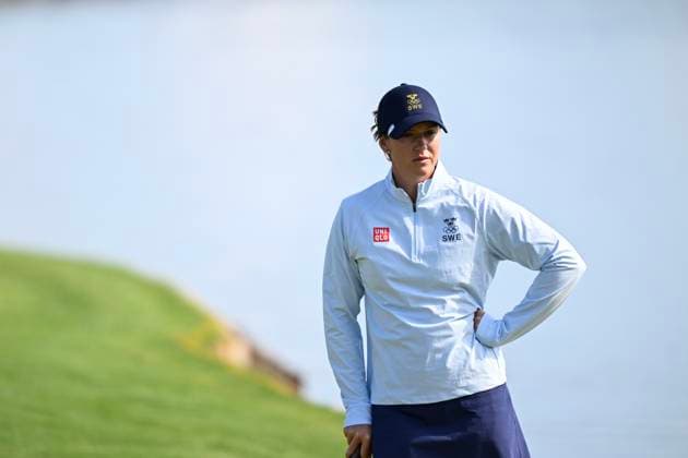 PARIS, FRANCE 20240807 Swedens Linn Grant during the womens golf competition at Le Golf National during the Summer Olympics in Paris PARIS FRANCE Olympics x10050x  Copyright: xPontusxLundahl TTx OS 2024 GOLF