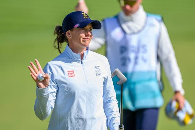 240807 Linn Grant of Sweden in women s individual golf round 1 during day 12 of the Paris 2024 Olympic Games on August 7, 2024 in Paris Photo Ludvig Thunman BILDBYRAN code LT LT0662 golf olympic games olympics os ol olympiska spel olympiske leker paris 2024 paris os paris ol 12 bbeng sverige jubel  Copyright: LUDVIGxTHUNMAN BB240807LT006