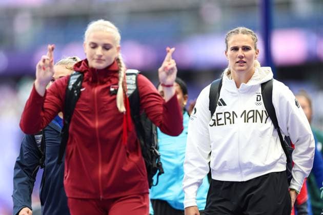 Sport Themen der Woche KW32 Sport Bilder des Tages Paris 2024, Leichtathletik, Frauen, Speerwurf OLYMPICS - Olympic Summer Games 2024 PARIS,FRANCE,07.AUG.24 - OLYMPICS, ATHLETICS - Olympic Summer Games Paris 2024, Javelin throw, qualification, women. Image shows Christin Hussong (GER).  GEPAxpictures xArminxRauthner