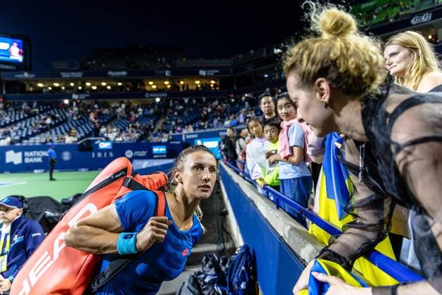 August 6, 2024, Toronto, Ontario, Canada: LESIA TSURENKO of Ukraine is seen after WomenÃ¢â‚¬â ¢s Singles First Round action at the 2024 National Bank Open at Sobeys Stadium in Toronto, Ontario. Toronto Canada - ZUMAt160 20240806_zip_t160_081 Copyright: xMathewxTsangx