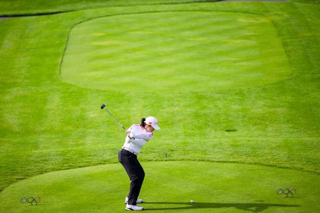 240807 Janet Lin of China tees off in women s individual golf round 1 during day 12 of the Paris 2024 Olympic Games on August 7, 2024 in Paris Photo Ludvig Thunman BILDBYRAN code LT LT0662 golf olympic games olympics os ol olympiska spelen olympiske leker paris 2024 paris os paris ol 12 bbeng  Copyright: LUDVIGxTHUNMAN BB240807LT036