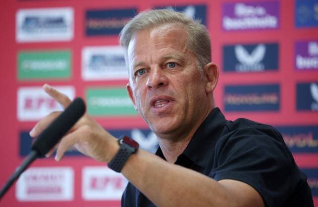 07 08 2024, Football, 2 Bundesliga, FC Kaiserslautern Press Conference, Season 2024 25, Markus Anfang Trainer FC Kaiserslautern ,Fritz Walter Stadion, Kaiserslautern, Germany, zmdz, DFB DFL regulations prohibit any use of photographs as image sequences and or quasi video FC Kaiserslautern Press Conference