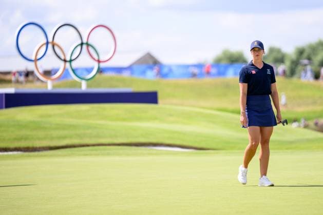 240807 Linn Grant of Sweden competing in women s individual golf round 1 during day 12 of the Paris 2024 Olympic Games on August 7, 2024 in Paris Photo Ludvig Thunman BILDBYRAN code LT LT0662 golf olympic games olympics os ol olympiska spel olympiske leker paris 2024 paris os paris ol 12 bbeng sverige  Copyright: LUDVIGxTHUNMAN BB240807LT060