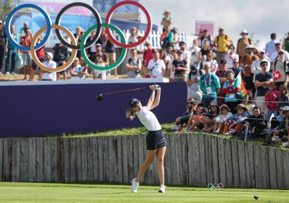 OLYMPICS - Olympic Summer Games 2024 PARIS,FRANCE,07.AUG.24 - OLYMPICS, GOLF - Olympic Summer Games Paris 2024, individual stroke play, ladies, Le Golf National. Image shows Emma Spitz (AUT).  GEPAxpictures xHaraldxSteiner
