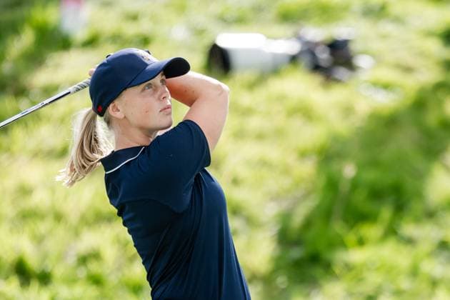 240807 Maja Stark of Sweden competing in women s individual golf round 1 during day 12 of the Paris 2024 Olympic Games on August 7, 2024 in Paris Photo Ludvig Thunman BILDBYRAN code LT LT0662 golf olympic games olympics os ol olympiska spel olympiske leker paris 2024 paris os paris ol 12 bbeng  Copyright: LUDVIGxTHUNMAN BB240807LT065