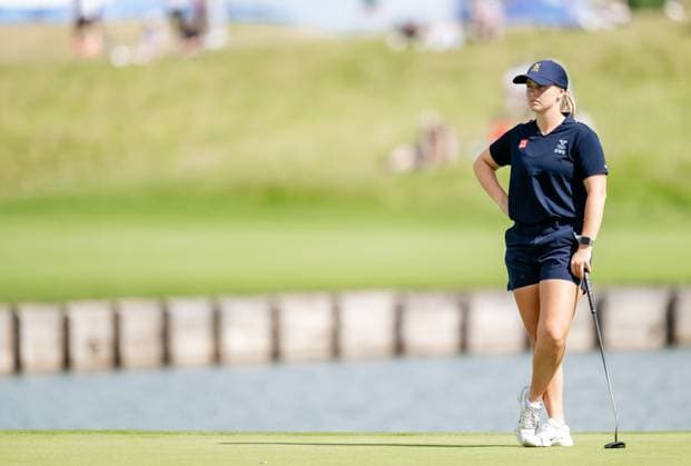 240807 Maja Stark of Sweden competing in women s individual golf round 1 during day 12 of the Paris 2024 Olympic Games on August 7, 2024 in Paris Photo Ludvig Thunman BILDBYRAN code LT LT0662 golf olympic games olympics os ol olympiska spel olympiske leker paris 2024 paris os paris ol 12 bbeng  Copyright: LUDVIGxTHUNMAN BB240807LT066