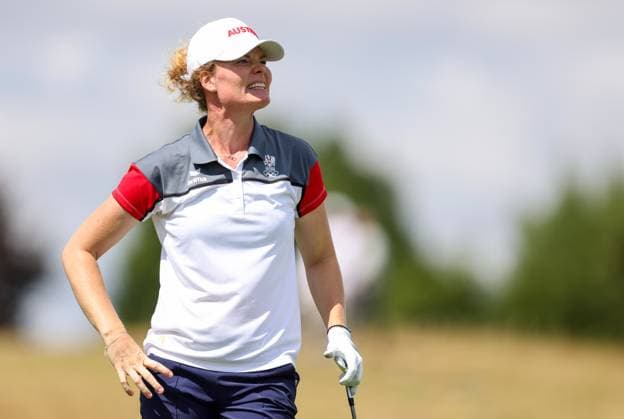 OLYMPICS - Olympic Summer Games 2024 PARIS,FRANCE,07.AUG.24 - OLYMPICS, GOLF - Olympic Summer Games Paris 2024, individual stroke play, ladies, Le Golf National. Image shows Sarah Schober (AUT).  GEPAxpictures xHaraldxSteiner
