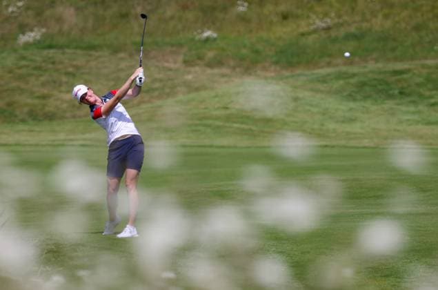 OLYMPICS - Olympic Summer Games 2024 PARIS,FRANCE,07.AUG.24 - OLYMPICS, GOLF - Olympic Summer Games Paris 2024, individual stroke play, ladies, Le Golf National. Image shows Sarah Schober (AUT).  GEPAxpictures xHaraldxSteiner
