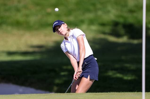 OLYMPICS - Olympic Summer Games 2024 PARIS,FRANCE,07.AUG.24 - OLYMPICS, GOLF - Olympic Summer Games Paris 2024, individual stroke play, ladies, Le Golf National. Image shows Emma Spitz (AUT).  GEPAxpictures xHaraldxSteiner
