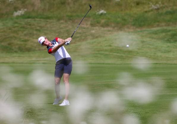 OLYMPICS - Olympic Summer Games 2024 PARIS,FRANCE,07.AUG.24 - OLYMPICS, GOLF - Olympic Summer Games Paris 2024, individual stroke play, ladies, Le Golf National. Image shows Sarah Schober (AUT).  GEPAxpictures xHaraldxSteiner