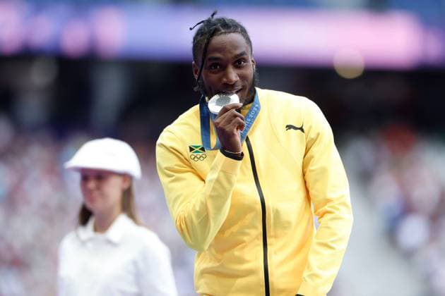 Wayne Pinnock (Jamaica) wins Silver - Men s Long Jump Paris 2024 Olympic Games, Olympische Spiele, Olympia, OS Day Twelve, Paris, France - 07 Aug 2024  Copyright: xManuelxReino Shutterstockx 14622968dj