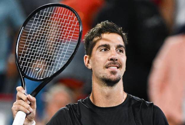 August 7, 2024, Montreal, Pq, Canada: Thanasi Kokkinakis of Australia salutes the crowd following his first round win over Gael Monfils of France at the National Bank Open tennis tournament in Montreal, Wednesday, August 7, 2024. Gael Monfils, Thanasi Kokkinakis,  - ZUMAc35_ 20240807_zaf_c35_288 Copyright: xGrahamxHughesx
