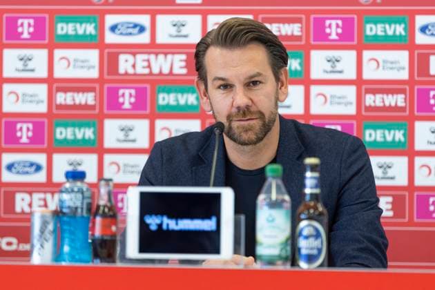 1 FC Köln, Press conference 08 08 2024 Thomas Kessler Head of License Football at the press conference of 1 FC Köln before the match against SV Elversberg, on 08 08 2024, Geissbockheim, Cologne DFL regulations prohibit any use of photographs as image sequences and or quasi video Copyright: xBEAUTIFULxSPORTS Meuselx