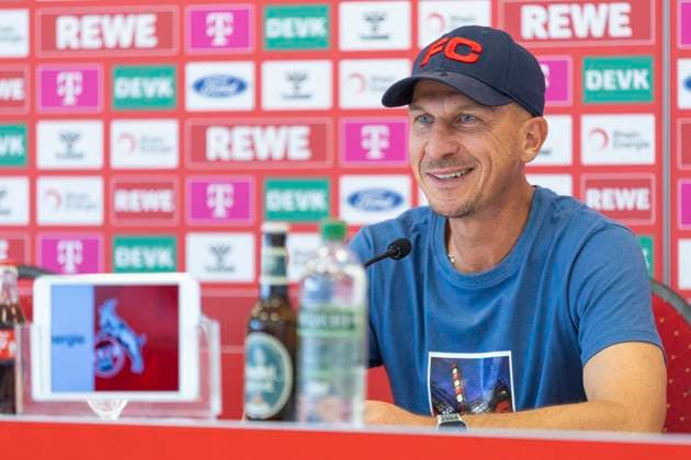 1 FC Köln, Press conference 08 08 2024 Gerhard Struber 1 FC Köln, Trainer at the press conference of 1 FC Köln before the match against SV Elversberg, on 08 08 2024, Geissbockheim, Köln DFL regulations prohibit any use of photographs as image sequences and or quasi video Copyright: xBEAUTIFULxSPORTS Meuselx