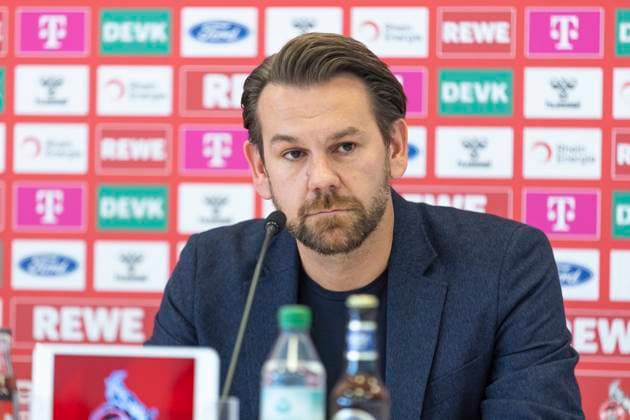 1 FC Köln, Press conference 08 08 2024 Thomas Kessler Head of License Football at the press conference of 1 FC Köln before the match against SV Elversberg, on 08 08 2024, Geissbockheim, Cologne DFL regulations prohibit any use of photographs as image sequences and or quasi video Copyright: xBEAUTIFULxSPORTS Meuselx