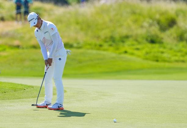 (240808) -- SAINT-QUENTIN-EN-YVELINES, Aug. 8, 2024 -- Saso Yuka of Japan competes during the women s individual stroke play round 2 of golf at the Paris 2024 Olympic Games, Olympische Spiele, Olympia, OS in Saint-Quentin-en-Yvelines, France, on Aug. 8, 2024. ) (PARIS2024)FRANCE-SAINT-QUENTIN-EN-YVELINES-OLY-GOLF DuxYu 