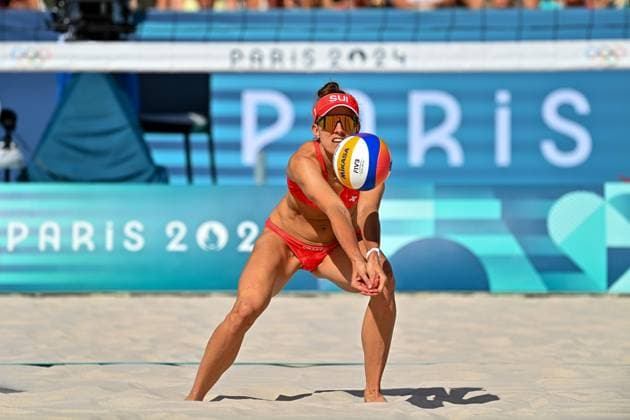 Olympic Games Beach Volleyball Paris 08 08 2024 Semifinal, Women, SUI CAN, Tanja Hueberli, SUI Copyright: xBEAUTIFULxSPORTS TomxBlochx