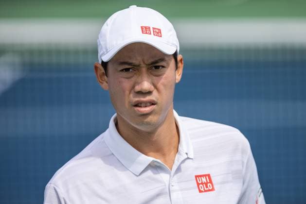 August 8, 2024, Montreal, Quebec, Canada: Portrait or KEI NISHIKORI from Japan in first set against Stefanos Tsitsipas from Greece in second round of Canadian Open at IGA Stadium in Montreal, Quebec, Canada Montreal Canada - ZUMAl189 20240808_zsp_l189_022 Copyright: xYannickxLegarex