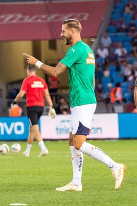 SOCCER - UEFA EL, Trabzonspor vs Rapid TRABZON,TURKEY,08.AUG.24 - SOCCER - UEFA Europa League, qualification, Trabzonspor Kuluebue vs SK Rapid Wien. Image shows Guido Burgstaller (Rapid).  GEPAxpictures xPhilippxBrem