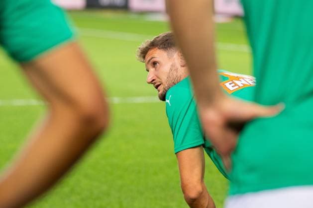 SOCCER - UEFA EL, Trabzonspor vs Rapid TRABZON,TURKEY,08.AUG.24 - SOCCER - UEFA Europa League, qualification, Trabzonspor Kuluebue vs SK Rapid Wien. Image shows Maximilian Hofmann (Rapid).  GEPAxpictures xPhilippxBrem