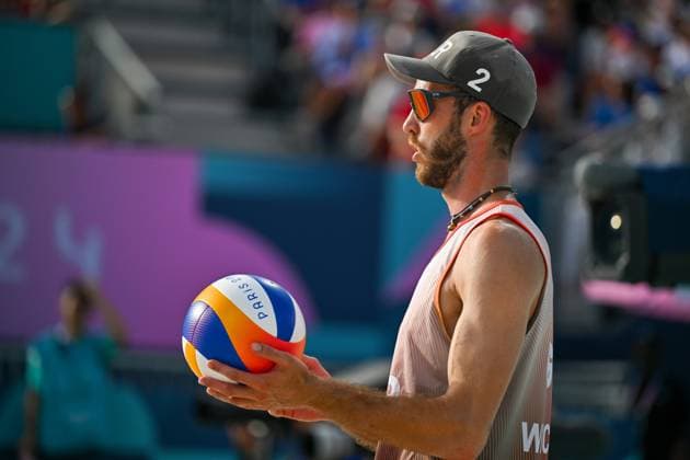 Olympic Games Beach Volleyball Paris 08 08 2024 Semi-final, Men, GER NOR, Clemens Wickler 2, GER , Copyright: xBEAUTIFULxSPORTS TomxBlochx