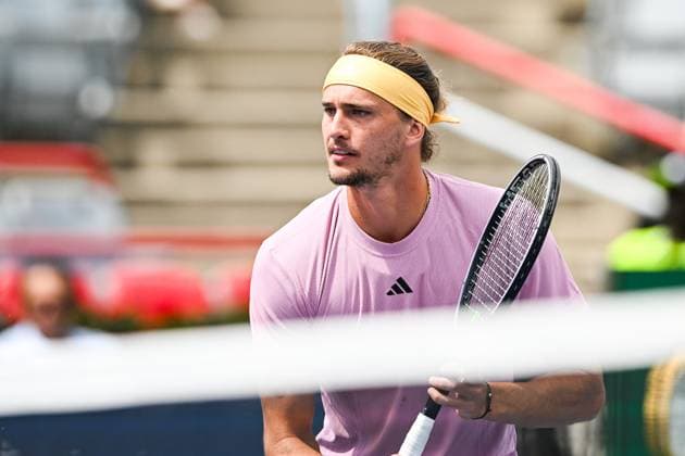 ATP National Bank Open 2024 MONTREAL, QC, CANADA AUGUST 08 Look on Alexander Zverev GER near the net during a second round match at ATP National Bank Open on August 08, 2024 at IGA Stadium in Montreal, QC, Canada Photo by David Kirouac Copyright: xBEAUTIFULxSPORTS Kirouacx