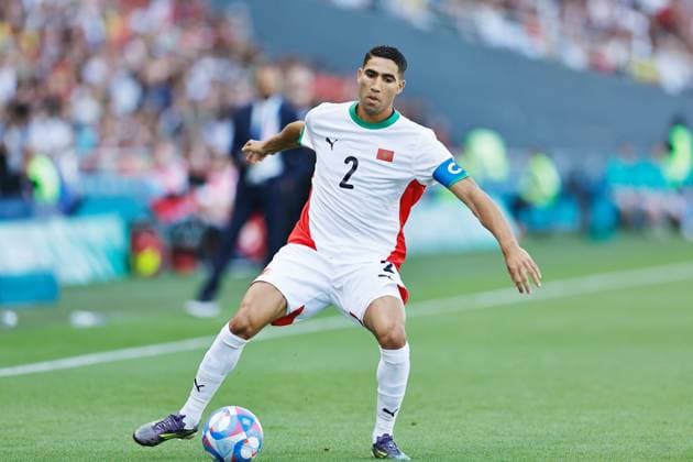 Achraf Hakimi (MAR), AUGUST 8, 2024 - Football Soccer : Paris 2024 Olympic Games, Olympische Spiele, Olympia, OS Men s football Bronze Medal Match between Egypt 0-6 Morocco at the Stade de la Beaujoire in Nantes, France. Noxthirdxpartyxsales  (262632486)