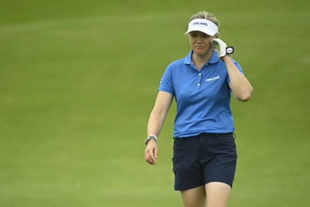 Ursula Wikström of Finland competes during women s individual stroke play of golf at the Paris Summer Olympic Games, Olympische Spiele, Olympia, OS in Le Golf National on August 9, 2024. Paris France LKFTJK20240809122004SORU  Copyright: xAnttixAimo-Koivistox LKFTJK20240809122004SORU