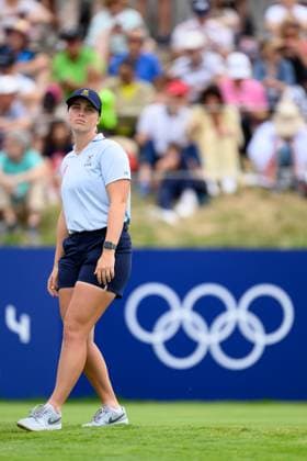 240809 Maja Stark of Sweden competes in women s individual golf round 3 during day 14 of the Paris 2024 Olympic Games on August 9, 2024 in Paris Photo Ludvig Thunman BILDBYRAN code LT LT0665 golf olympic games olympics os ol olympiska spel olympiske leker paris 2024 paris os paris ol 14 bbeng sverige  Copyright: LUDVIGxTHUNMAN BB240809LT005