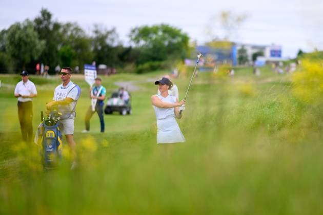 240809 Linn Grant of Sweden competes in women s individual golf round 3 during day 14 of the Paris 2024 Olympic Games on August 9, 2024 in Paris Photo Ludvig Thunman BILDBYRAN code LT LT0665 golf olympic games olympics os ol olympiska spel olympiske leker paris 2024 paris os paris ol 14 bbeng sverige  Copyright: LUDVIGxTHUNMAN BB240809LT007