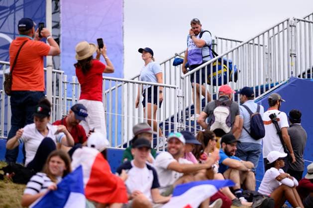 240809 Maja Stark of Sweden competes in women s individual golf round 3 during day 14 of the Paris 2024 Olympic Games on August 9, 2024 in Paris Photo Ludvig Thunman BILDBYRAN code LT LT0665 golf olympic games olympics os ol olympiska spel olympiske leker paris 2024 paris os paris ol 14 bbeng sverige  Copyright: LUDVIGxTHUNMAN BB240809LT014