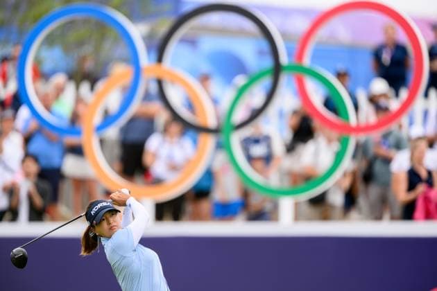 240809 Jin Young Ko of Korea competes in women s individual golf round 3 during day 14 of the Paris 2024 Olympic Games on August 9, 2024 in Paris Photo Ludvig Thunman BILDBYRAN code LT LT0665 golf olympic games olympics os ol olympiska spelen olympiske leker paris 2024 paris os paris ol 14 bbeng  Copyright: LUDVIGxTHUNMAN BB240809LT016