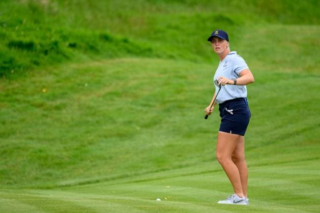 240809 Maja Stark of Sweden competes in women s individual golf round 3 during day 14 of the Paris 2024 Olympic Games on August 9, 2024 in Paris Photo Ludvig Thunman BILDBYRAN code LT LT0665 golf olympic games olympics os ol olympiska spel olympiske leker paris 2024 paris os paris ol 14 bbeng sverige  Copyright: LUDVIGxTHUNMAN BB240809LT028