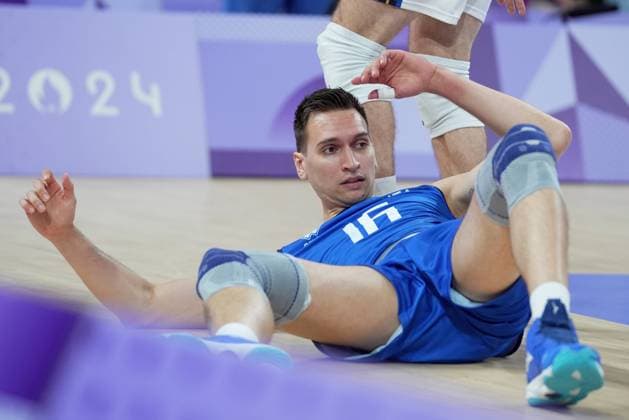 Italy s Yuri Romano during Men s Volleyball Bronze Medal Match Italy vs USA at the 2024 Summer Olympics , Friday , August 9 , 2024, in Paris, France.  Copyright: xSpada LaPressex