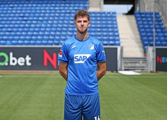 Anton Stach , TSG 1899 Hoffenheim Porträttermin TSG 1899 Hoffenheim 2024 2025 Sinsheim, GER, 07 08 2024 ,Soccer 1 Bundesliga 2024 2025 Editorial use only