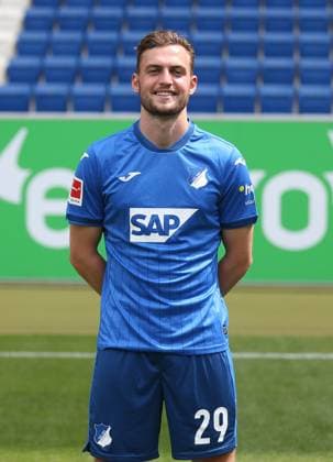 Jacob Bruun Larsen , TSG 1899 Hoffenheim Porträttermin TSG 1899 Hoffenheim 2024 2025 Sinsheim, GER, 07 08 2024 ,Soccer 1 Bundesliga 2024 2025 Editorial use only