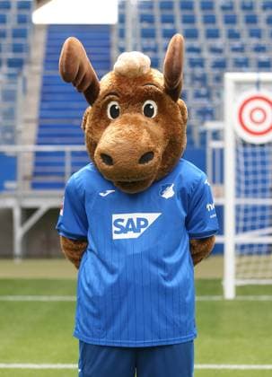 Mascot Hoffi , TSG 1899 Hoffenheim Porträttermin TSG 1899 Hoffenheim 2024 2025 Sinsheim, GER, 07 08 2024 ,Soccer 1 Bundesliga 2024 2025 Editorial use only