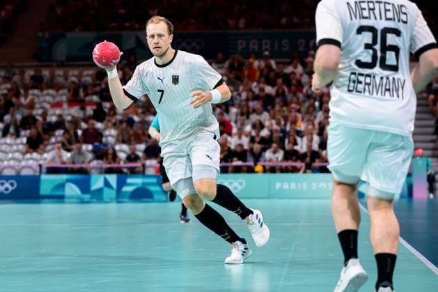 Paris, France Handball Olympics Mens semi-final Germany Spain Luca Witzke Germany Lille Stade Pierre Mauroy France