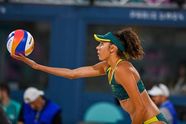 Olympic Games Beach Volleyball Paris 09 08 2024 Bronze medal match, women, AUS vs SUI , Taliqua Clancey 2, AUS Copyright: xBEAUTIFULxSPORTS TomxBlochx
