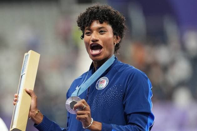 Anna Cockrell of USA (Women s 400m Hurdles) wins silver Paris 2024 Olympic Games, Olympische Spiele, Olympia, OS Day Fourteen, Paris, France - 09 Aug 2024  Copyright: xDavexWinter Shutterstockx 14622994lb