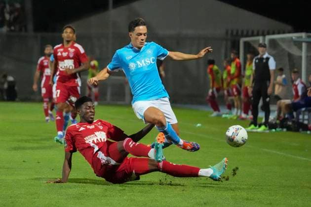 July 31, 2024, Castel Di Sangro, Abruzzo, Italy: Giacomo Raspadori of Napoli during pre-season friendly match between SSC Napoli and Brest in Castel di Sangro, Italy, on July 31, 2024 Castel Di Sangro Italy - ZUMAz109 20240731_zsp_z109_021 Copyright: xMarcoxZacx