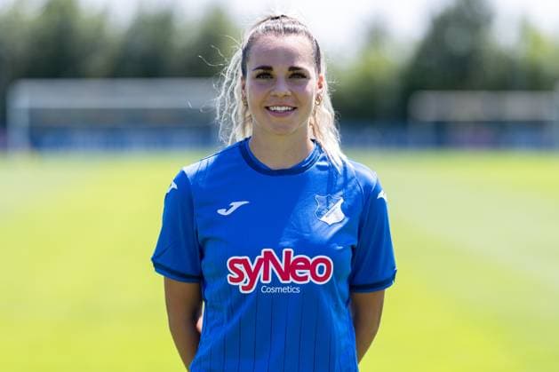 Julia Hickelsberger Hickelsberger filler, TSG, 18 , single picture, single photo, action, action, portrait, portrait, 29 07 2024, St Leon Rot Germany , football, women, TSG 1899 Hoffenheim portrait date 2024 25 xozx