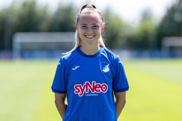 Michelle Weiß Weiss, TSG, 27 , single picture, single photo, action, action, portrait, portrait, 29 07 2024, St Leon Rot Germany , Football, Women, TSG 1899 Hoffenheim portrait appointment 2024 25 xozx