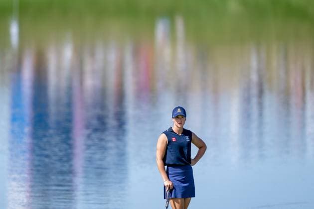 240810 Linn Grant of Sweden during the final round of the women s individual stroke play golf during day 15 of the Paris 2024 Olympic Games on August 10, 2024 in Paris Photo Petter Arvidson BILDBYRAN kod PA PA0868 golf olympic games olympics os ol olympiska spel olympiske leker paris 2024 paris os paris ol bbeng dam  Copyright: PETTERxARVIDSON BB240810PA018