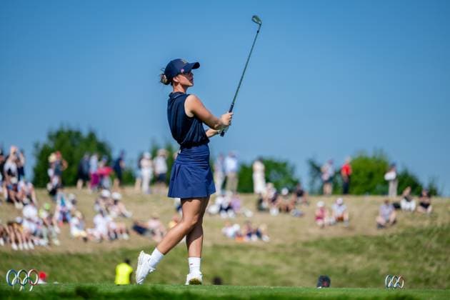 240810 Linn Grant of Sweden during the final round of the women s individual stroke play golf during day 15 of the Paris 2024 Olympic Games on August 10, 2024 in Paris Photo Petter Arvidson BILDBYRAN kod PA PA0868 golf olympic games olympics os ol olympiska spel olympiske leker paris 2024 paris os paris ol bbeng dam  Copyright: PETTERxARVIDSON BB240810PA020