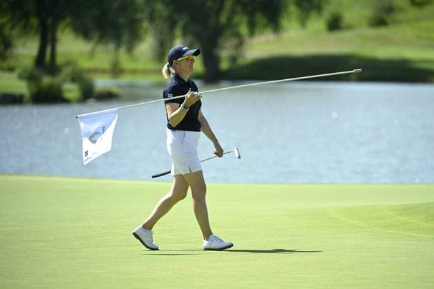 Ursula Wikström of Finland competes during women s individual stroke play of golf at the Paris Summer Olympic Games, Olympische Spiele, Olympia, OS in Le Golf National on August 10, 2024. Paris France LKFTJK20240810134148OILL  Copyright: xAnttixAimo-Koivistox LKFTJK20240810134148OILL