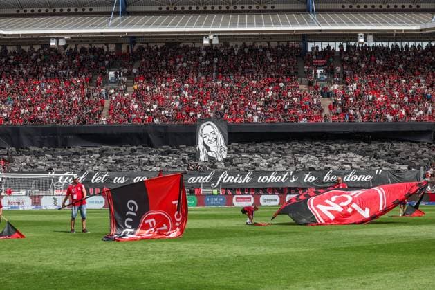 10 08 2024, Football, Season 2024 2025, 2 Bundesliga, 2 Matchday, 1 FC Nuremberg FC Schalke 04, Choreography for a deceased FCN fan Nuremberg Max Morlock Stadium Bayern Germany xRHR PHOTO TRx Copyright: TimxRehbein RHR-FOTOx RHR-FOTO TR
