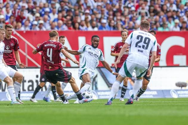 10 08 2024, Football, Season 2024 2025, 2 Bundesliga, 2 Matchday, 1 FC Nürnberg FC Schalke 04, Moussa Sylla FC Schalke 04 Nürnberg Max Morlock Stadion Bayern Germany xRHR PHOTO TRx Copyright: TimxRehbein RHR-FOTOx RHR-FOTO TR